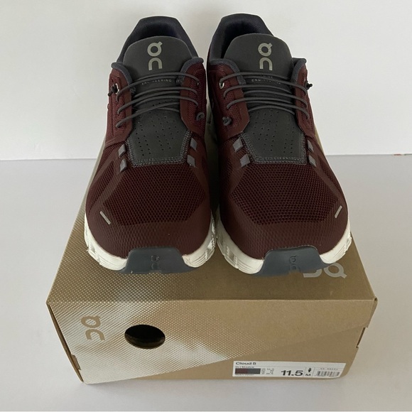 On Running Cloud 5 Men's Shoes  Burgundy Ox Shadow 11.5 - Picture 14 of 16